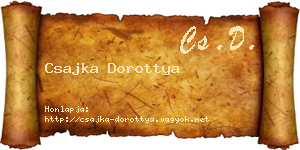 Csajka Dorottya névjegykártya