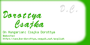 dorottya csajka business card